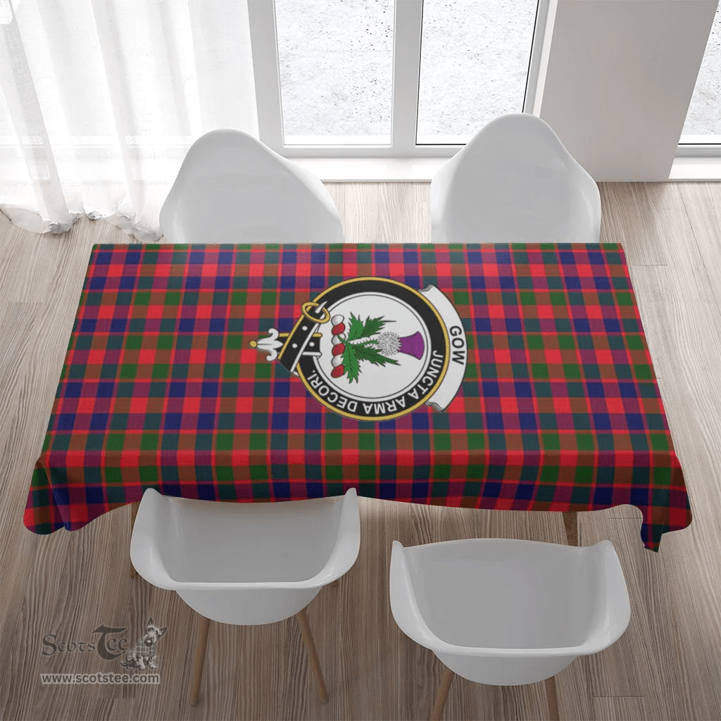 Scottish Gow (of Skeoch) Clan Tartan Tablecloth - Crest Classic Scottish Plaid Tartan Plaid