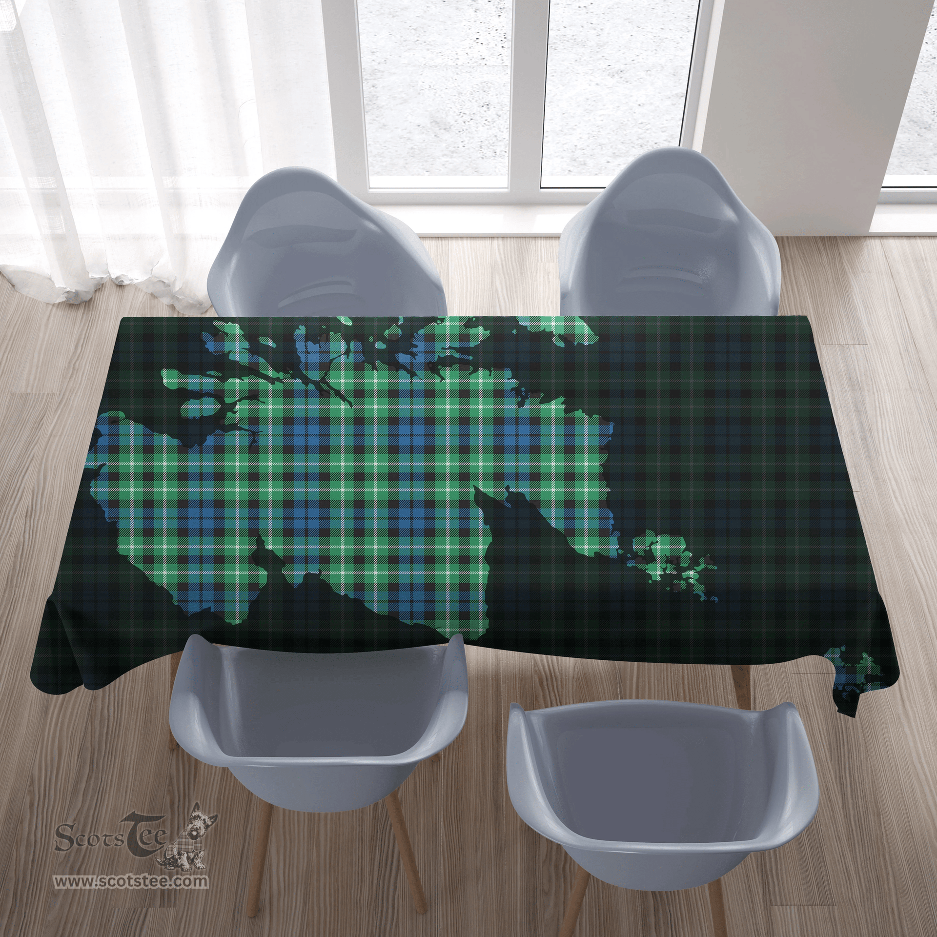 Scottish Graham of Montrose Ancient Clan Tartan Tablecloth - Map Scotland Style Scottish Plaid Tartan Plaid