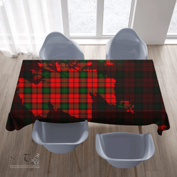 Scottish Kerr Modern Clan Tartan Tablecloth - Map Scotland Style Scottish Plaid Tartan Plaid