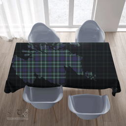 Scottish Graham of Montrose Modern Clan Tartan Tablecloth - Map Scotland Style Scottish Plaid Tartan Plaid