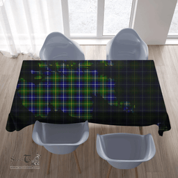 Scottish MacNeill of Barra Modern Clan Tartan Tablecloth - Map Scotland Style Scottish Plaid Tartan Plaid