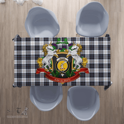 Scottish MacRae Dress Modern Clan Tartan Tablecloth - Unicorn Thistle Style Scottish Plaid Tartan Plaid