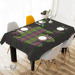 Scottish MacDonald of Clanranald Clan Tartan Tablecloth - Map Scotland Style Scottish Plaid Tartan Plaid