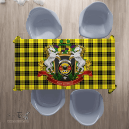 Scottish MacLeod of Lewis Modern Clan Tartan Tablecloth - Unicorn Thistle Style Scottish Plaid Tartan Plaid