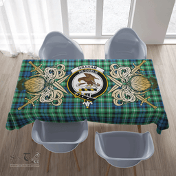 Scottish Tablecloth Graham of Montrose Ancient Clan Crest Courage Symbol Special Version Scottish Plaid Tartan Plaid