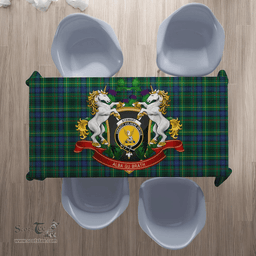 Scottish Stewart Hunting Modern Clan Tartan Tablecloth - Unicorn Thistle Style Scottish Plaid Tartan Plaid