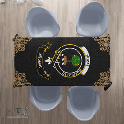 Scottish Mowat (of Inglistoun) Clan Tartan Tablecloth - Gold Style Scottish Plaid Tartan Plaid