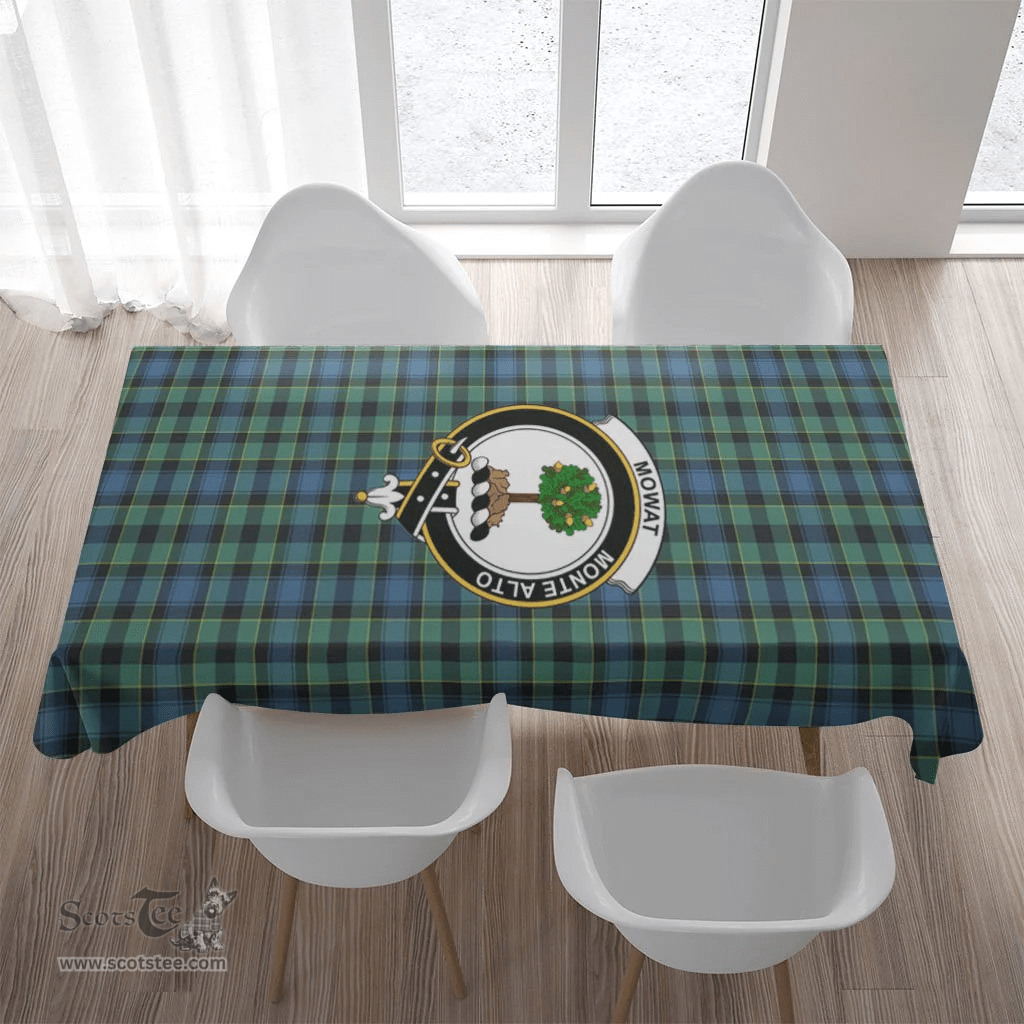 Scottish Mowat (of Inglistoun) Clan Tartan Tablecloth - Crest Classic Scottish Plaid Tartan Plaid
