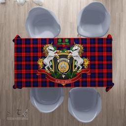 Scottish MacLachlan Modern Clan Tartan Tablecloth - Unicorn Thistle Style Scottish Plaid Tartan Plaid