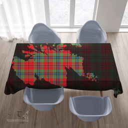 Scottish MacLean of Duart Modern Clan Tartan Tablecloth - Map Scotland Style Scottish Plaid Tartan Plaid