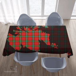 Scottish MacLaine of Loch Buie Clan Tartan Tablecloth - Map Scotland Style Scottish Plaid Tartan Plaid