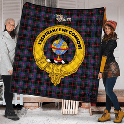 Scottish Nairn Clan Tartan Quilt - Crest Gold Style Scottish Plaid Tartan Plaid