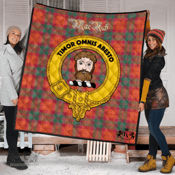 Scottish MacNab Ancient Clan Tartan Quilt - Crest Gold Style Scottish Plaid Tartan Plaid