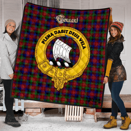 Scottish Tennant Clan Tartan Quilt - Crest Gold Style Scottish Plaid Tartan Plaid