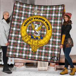 Scottish Stewart Dress Modern Clan Tartan Quilt - Crest Gold Style Scottish Plaid Tartan Plaid