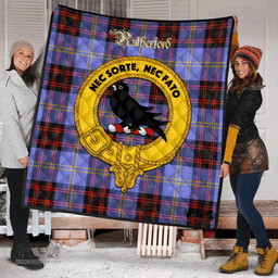 Scottish Rutherford Clan Tartan Quilt - Crest Gold Style Scottish Plaid Tartan Plaid