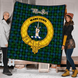 Scottish MacKay Modern Clan Tartan Quilt - Crest Gold Style Scottish Plaid Tartan Plaid