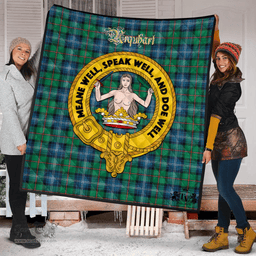 Scottish Urquhart Ancient Clan Tartan Quilt - Crest Gold Style Scottish Plaid Tartan Plaid