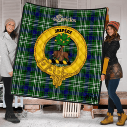 Scottish Swinton Clan Tartan Quilt - Crest Gold Style Scottish Plaid Tartan Plaid