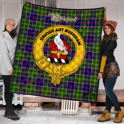 Scottish Whitefoord modern Clan Tartan Quilt - Crest Gold Style Scottish Plaid Tartan Plaid