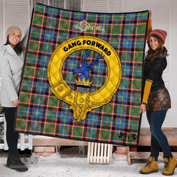 Scottish Stirling Bannockburn Clan Tartan Quilt - Crest Gold Style Scottish Plaid Tartan Plaid
