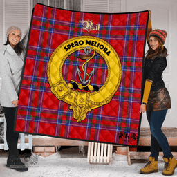 Scottish Rait Clan Tartan Quilt - Crest Gold Style Scottish Plaid Tartan Plaid
