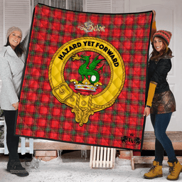 Scottish Seton Modern Clan Tartan Quilt - Crest Gold Style Scottish Plaid Tartan Plaid