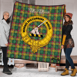 Scottish MacMillan Old Ancient Clan Tartan Quilt - Crest Gold Style Scottish Plaid Tartan Plaid