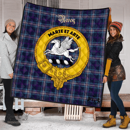 Scottish Nevoy Clan Tartan Quilt - Crest Gold Style Scottish Plaid Tartan Plaid