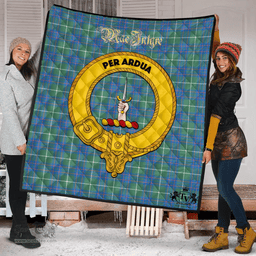 Scottish MacIntyre Hunting Ancient Clan Tartan Quilt - Crest Gold Style Scottish Plaid Tartan Plaid
