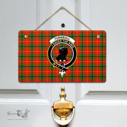 Scottish Turnbull Dress Clan Tartan Door Sign - Crest Classic Scottish Plaid Tartan Plaid