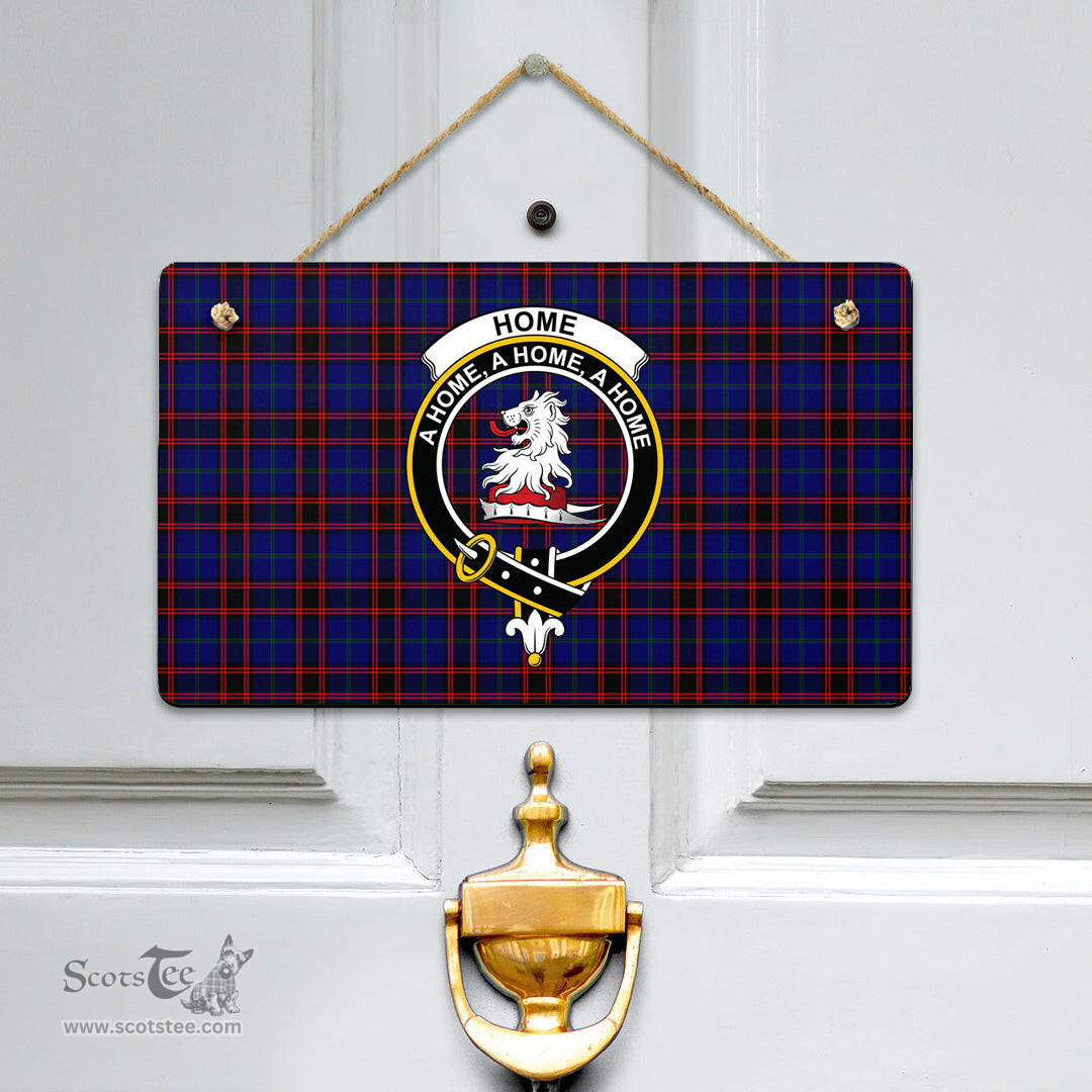 Scottish Home Modern Clan Tartan Door Sign - Crest Classic Scottish Plaid Tartan Plaid