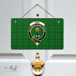Scottish Don _Tribe of Mar Clan Tartan Door Sign - Crest Classic Scottish Plaid Tartan Plaid