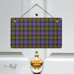 Scottish Carnegie Ancient Clan Tartan Door Sign - Classic Scottish Plaid Tartan Plaid