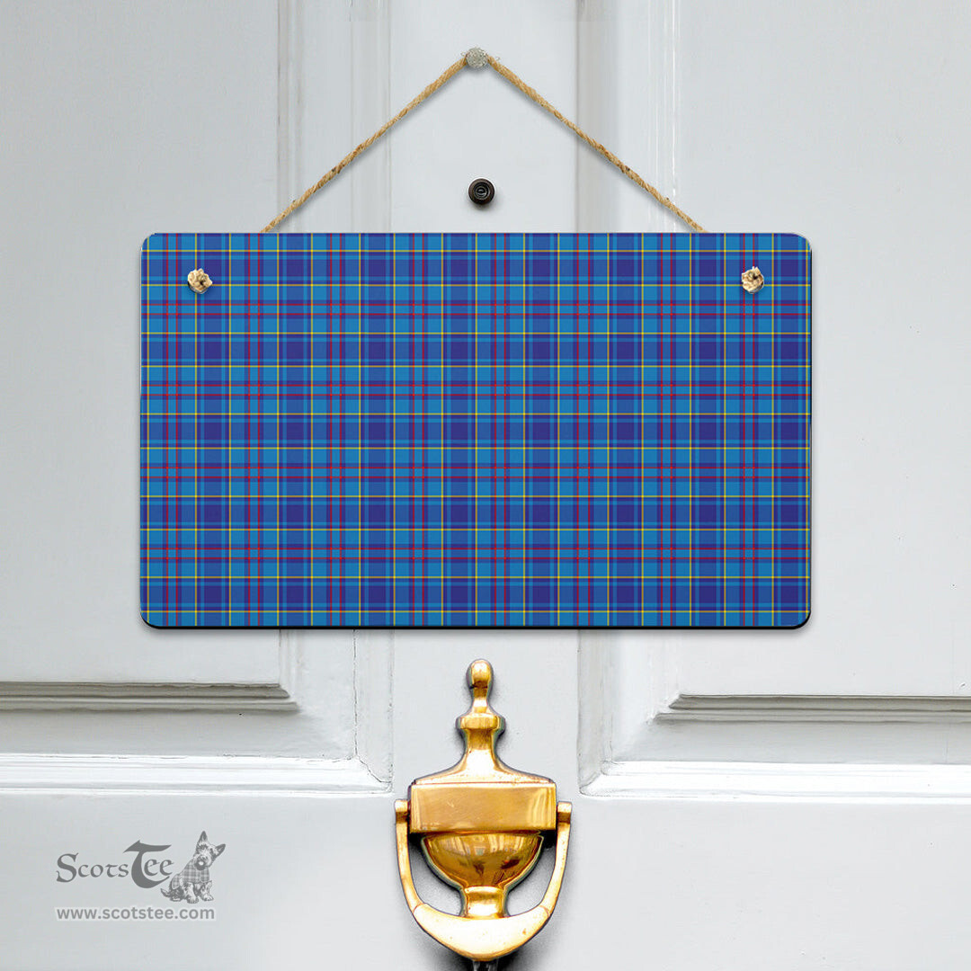 Scottish Mercer Modern Clan Tartan Door Sign - Classic Scottish Plaid Tartan Plaid