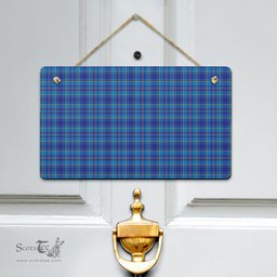 Scottish Mercer Modern Clan Tartan Door Sign - Classic Scottish Plaid Tartan Plaid