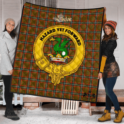 Scottish Seton Hunting Modern Clan Tartan Quilt - Crest Gold Style Scottish Plaid Tartan Plaid