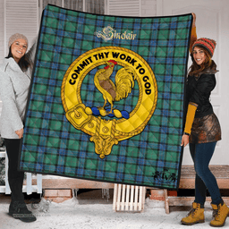 Scottish Sinclair Hunting Ancient Clan Tartan Quilt - Crest Gold Style Scottish Plaid Tartan Plaid