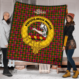 Scottish Skene Modern Clan Tartan Quilt - Crest Gold Style Scottish Plaid Tartan Plaid