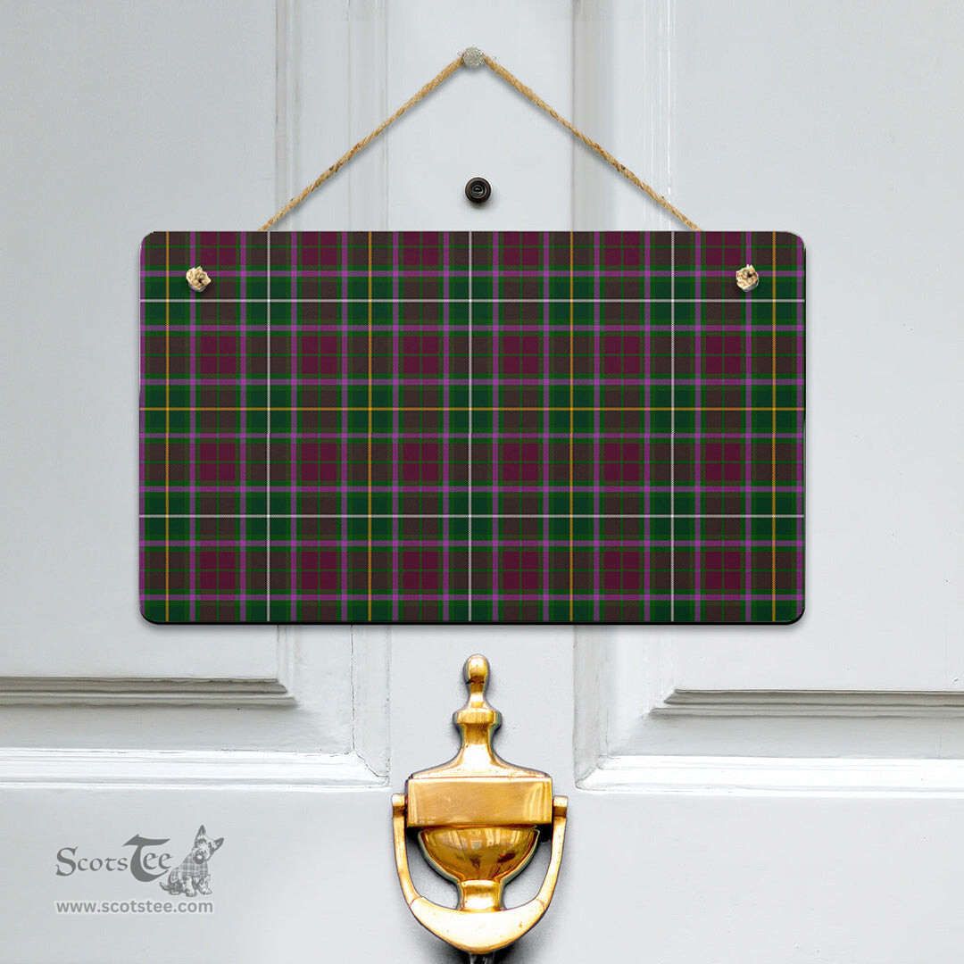 Scottish Crosbie Clan Tartan Door Sign - Classic Scottish Plaid Tartan Plaid
