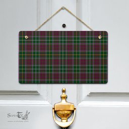 Scottish Crosbie Clan Tartan Door Sign - Classic Scottish Plaid Tartan Plaid