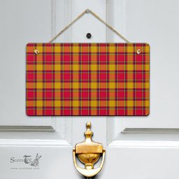 Scottish Scrymgeour Clan Tartan Door Sign - Classic Scottish Plaid Tartan Plaid