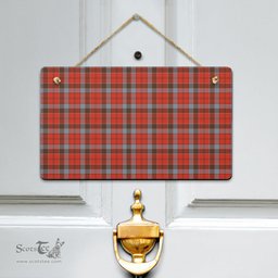 Scottish Robertson Weathered Clan Tartan Door Sign - Classic Scottish Plaid Tartan Plaid