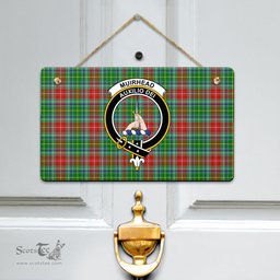 Scottish Muirhead Clan Tartan Door Sign - Crest Classic Scottish Plaid Tartan Plaid