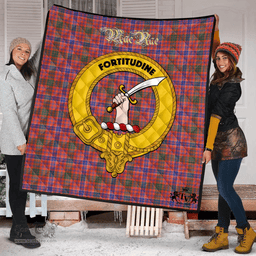 Scottish MacRae Ancient Clan Tartan Quilt - Crest Gold Style Scottish Plaid Tartan Plaid