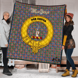 Scottish MacIntyre Ancient Clan Tartan Quilt - Crest Gold Style Scottish Plaid Tartan Plaid