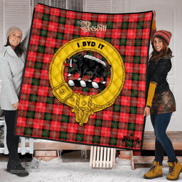 Scottish Nesbitt Modern Clan Tartan Quilt - Crest Gold Style Scottish Plaid Tartan Plaid