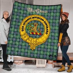 Scottish MacThomas Ancient Clan Tartan Quilt - Crest Gold Style Scottish Plaid Tartan Plaid