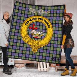 Scottish MacDonald Ancient Clan Tartan Quilt - Crest Gold Style Scottish Plaid Tartan Plaid