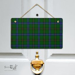 Scottish Henderson Modern Clan Tartan Door Sign - Classic Scottish Plaid Tartan Plaid